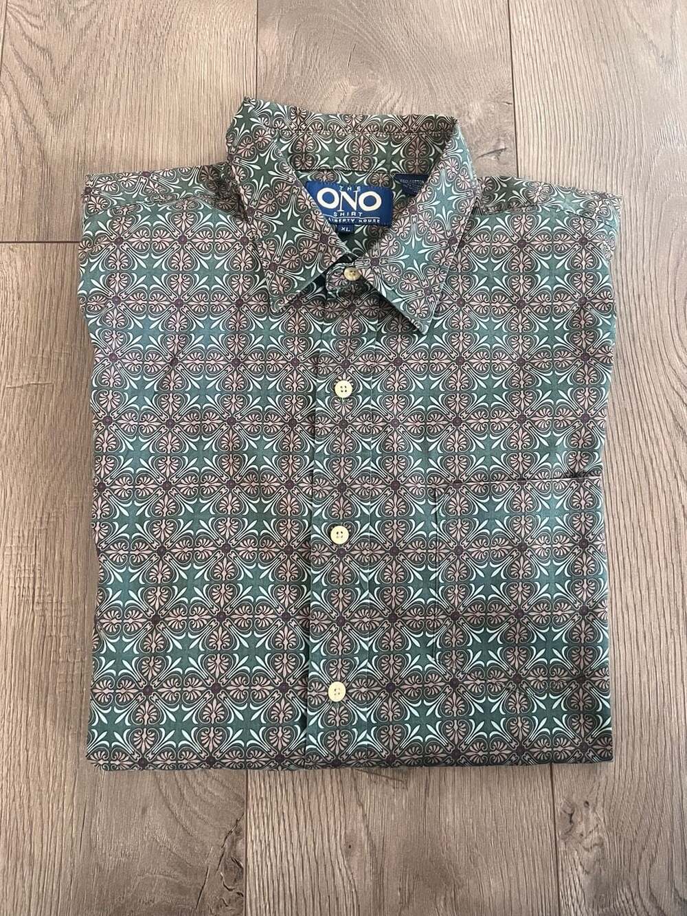 The Ono Shirt Liberty House Vintage Geometric Pattern Short Sleeve